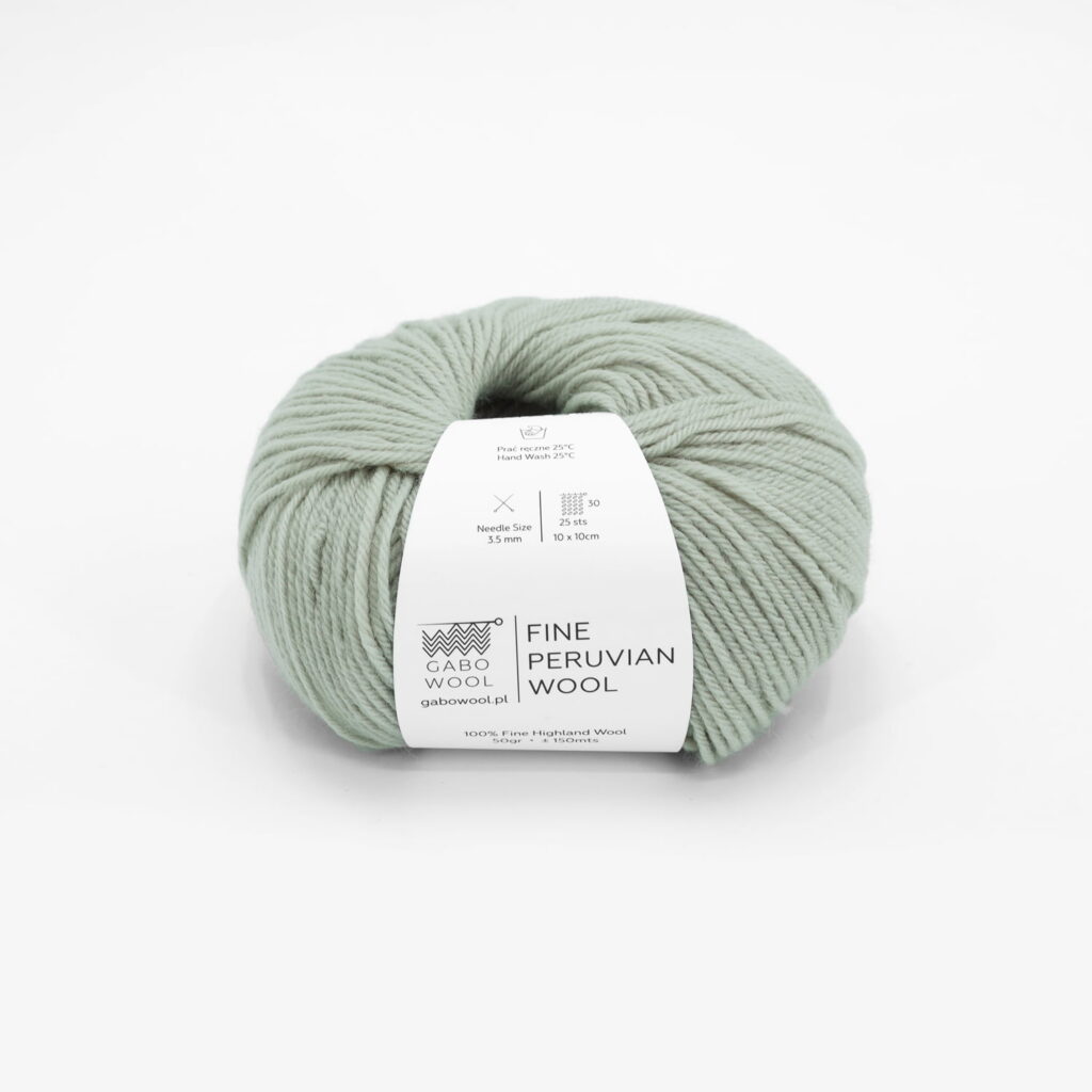 Włóczka Gabo Wool Fine Peruvian Wool 8562 Szałwia