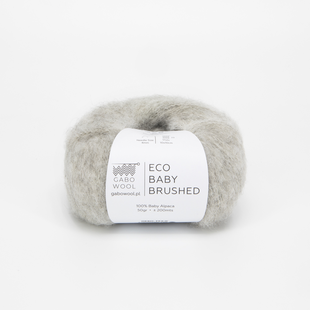 Włóczka Gabo Wool Eco Baby Brushed 1305 Jasny Szary