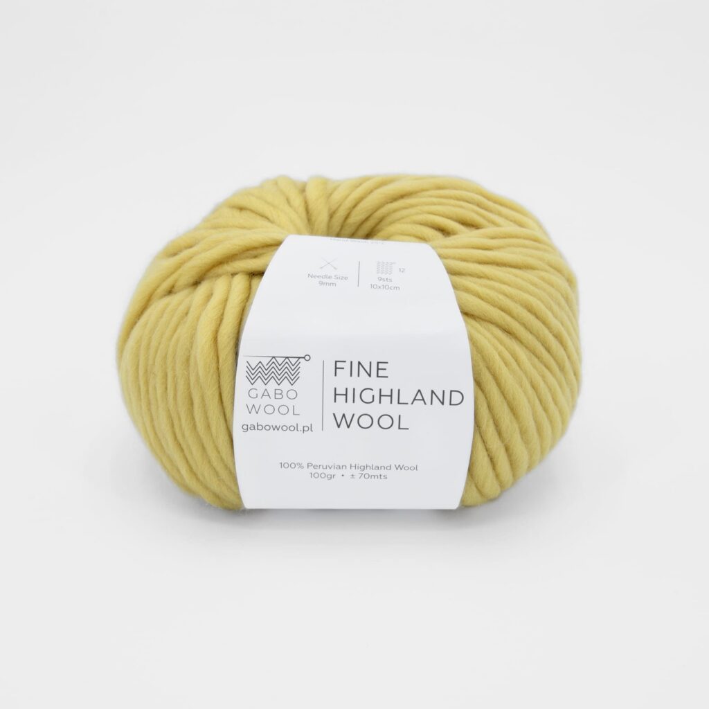 Włóczka Gabo Wool Fine Highland Wool 2014 Maślany