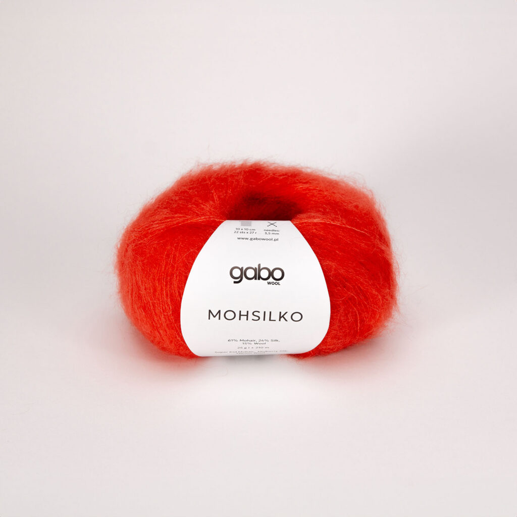 Włóczka Gabo Wool Mohsilko 4301 Czerwona Pomarańcza