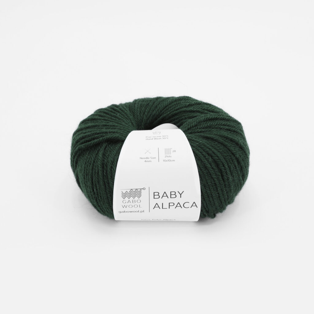 Włóczka Gabo Wool Baby Alpaca 1172 Leśna Zieleń