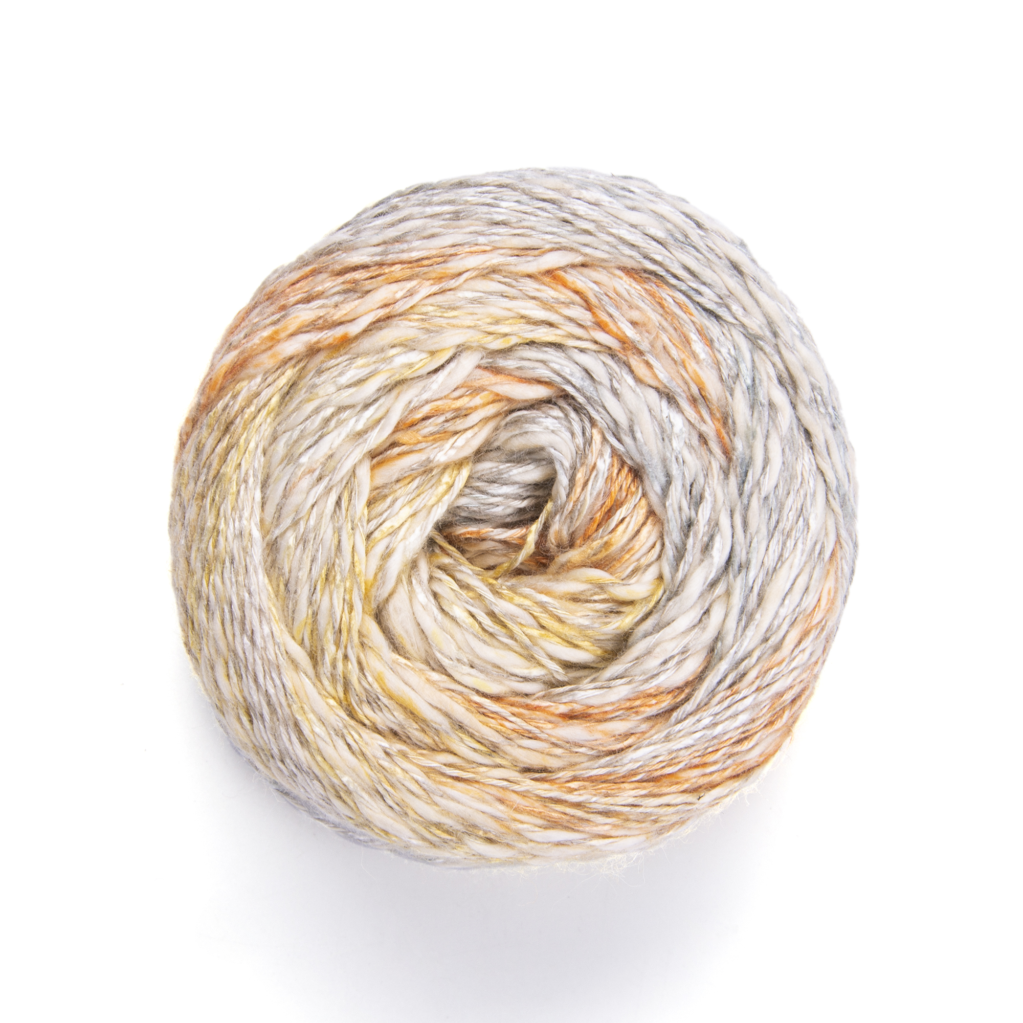 Włóczka YarnArt Linen Soft 7403 Pomarańczowo-Szary Mix - obrazek 2