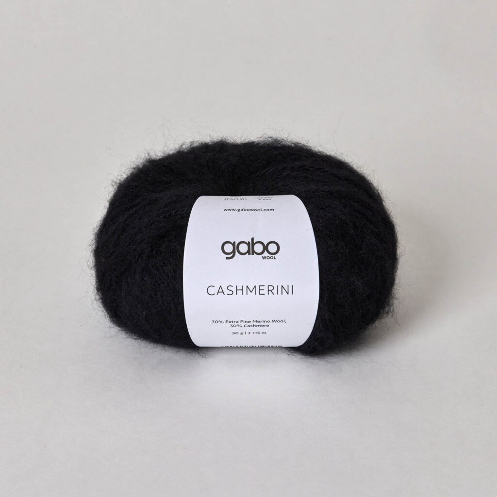 Włóczka Gabo Wool Cashmerini 500 Czarny