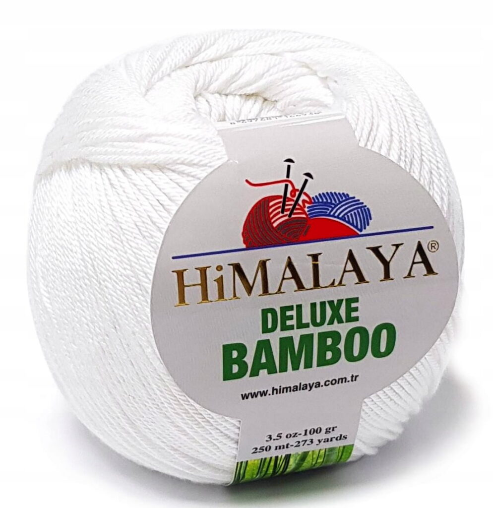 Włóczka Himalaya Deluxe Bamboo 124-01 Biały