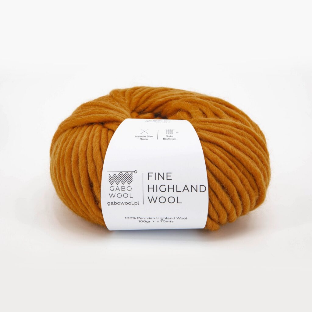 Włóczka Gabo Wool Fine Highland Wool 1180 Kurkuma