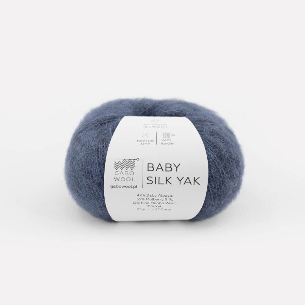 Włóczka Gabo Wool Baby Silk Yak 9917 Szaro-Niebieski