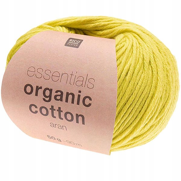 Włóczka RICO DESIGN Organic Cotton Aran 015 Żółty