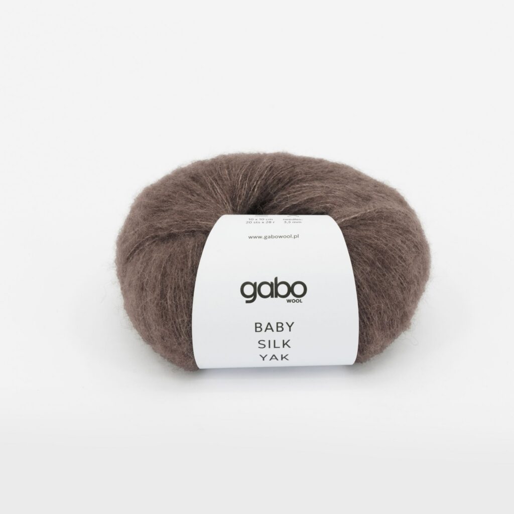 Włóczka Gabo Wool Baby Silk Yak 9308 Ziemisty Brąz