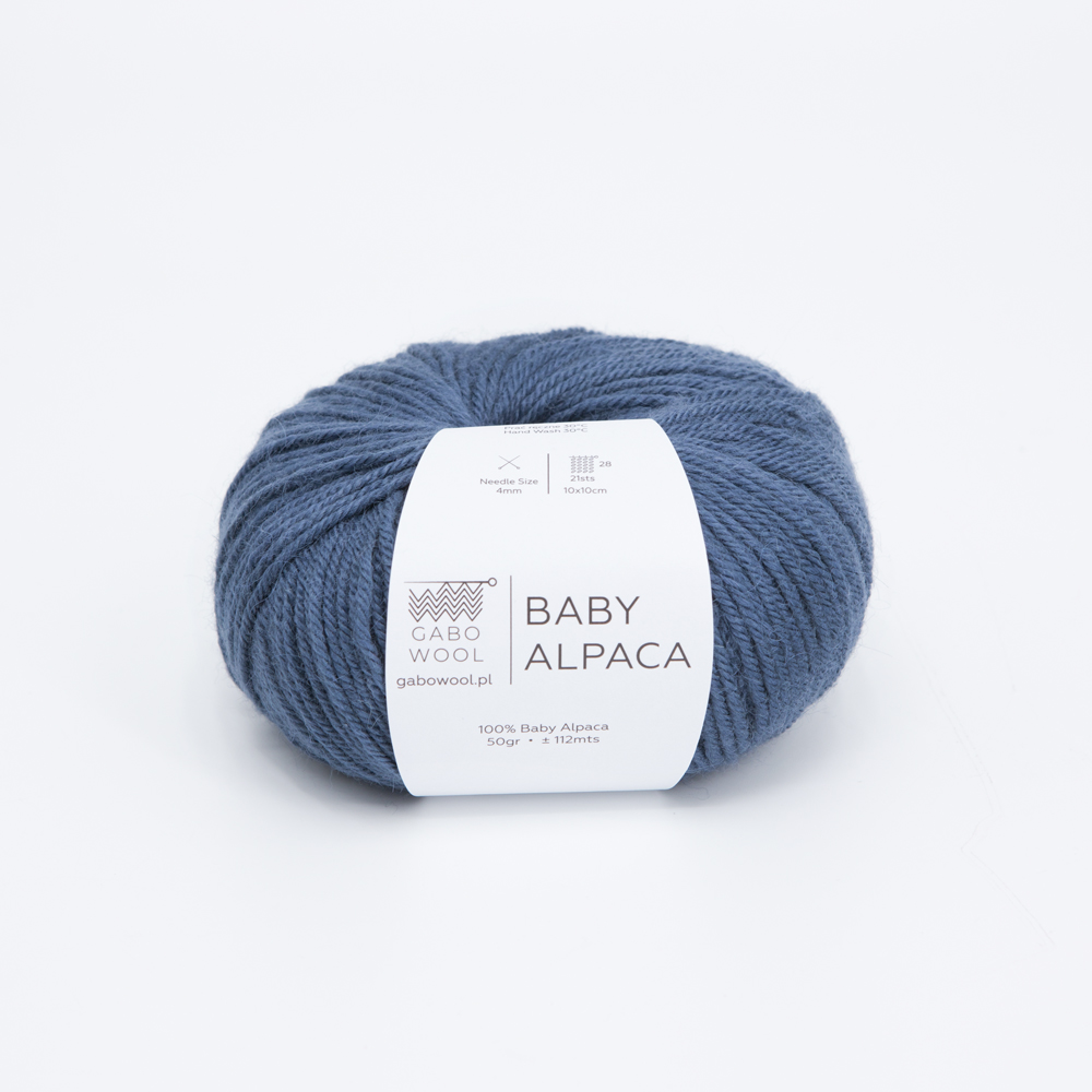 Włóczka Gabo Wool Baby Alpaca 1304 Szaro-Niebieski