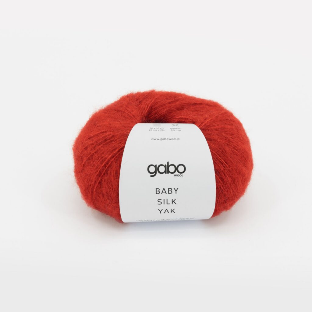 Włóczka Gabo Wool Baby Silk Yak 9301 Szkarłatna Czerwień