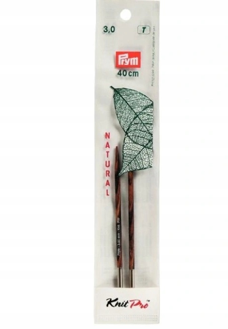 Druty KRÓTKIE 3mm Natural PRYM KnitPro