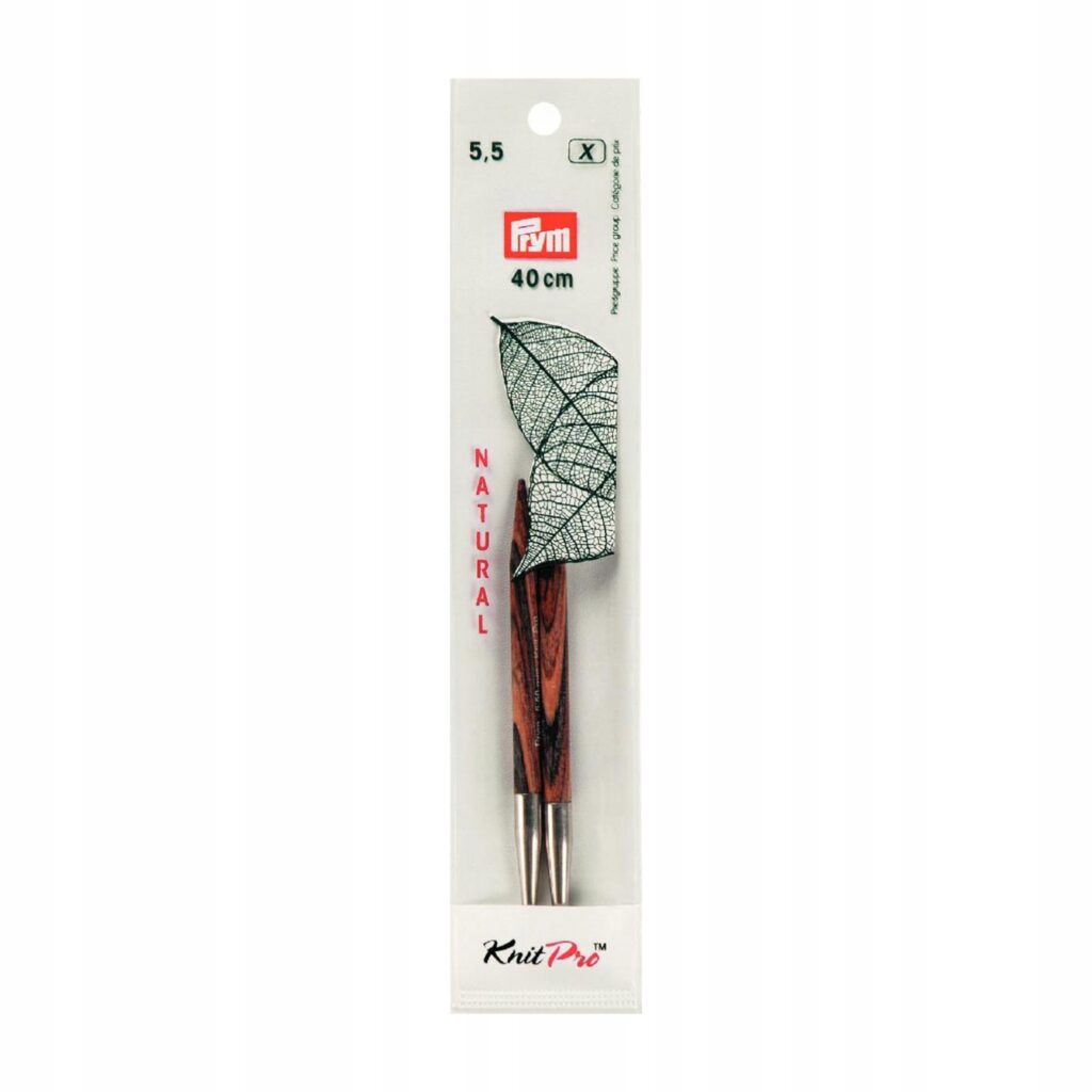 Druty KRÓTKIE 5,5mm Natural PRYM KnitPro