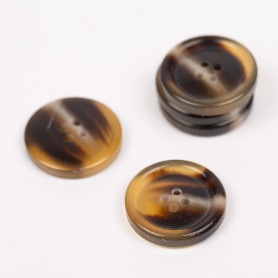Guzik Imitacja Rogu Karmel 23mm 1szt. #710 Drops - obrazek 3
