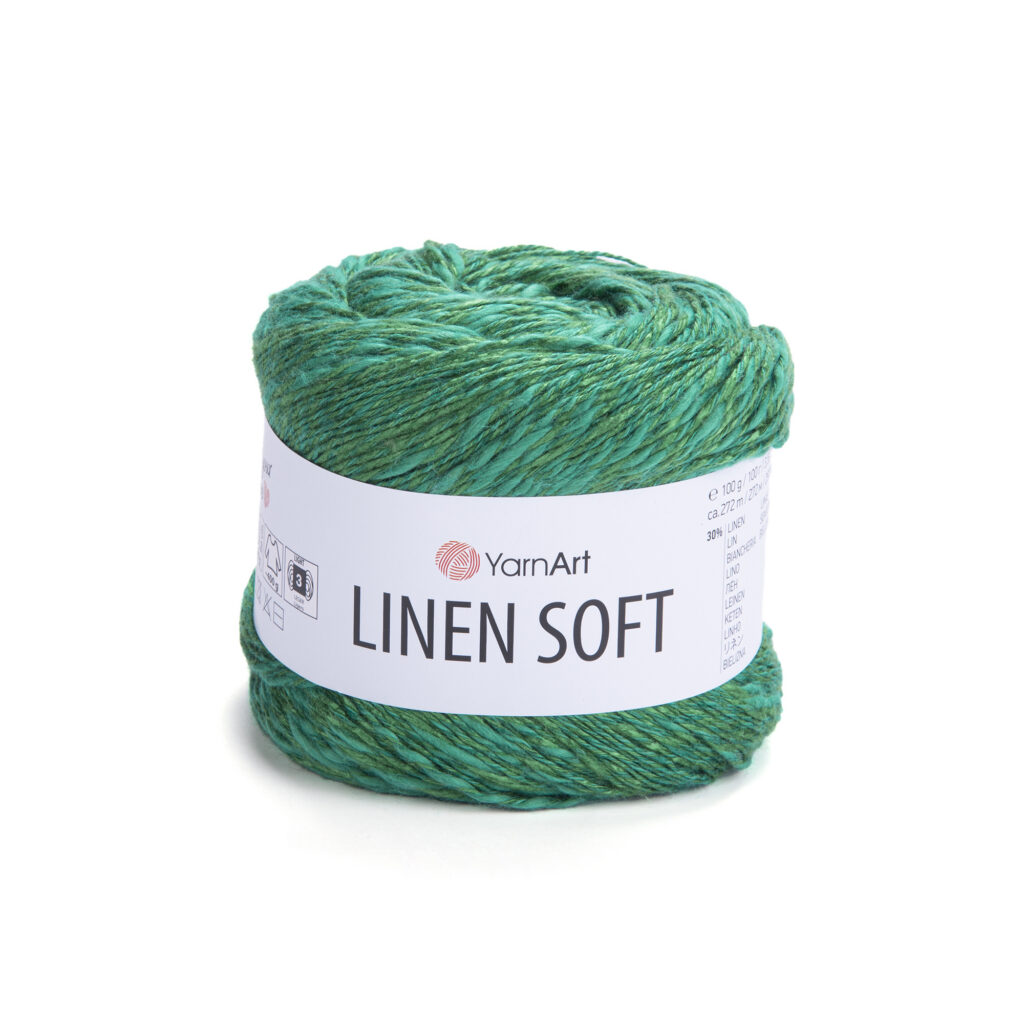Włóczka YarnArt Linen Soft 7315 Zielony