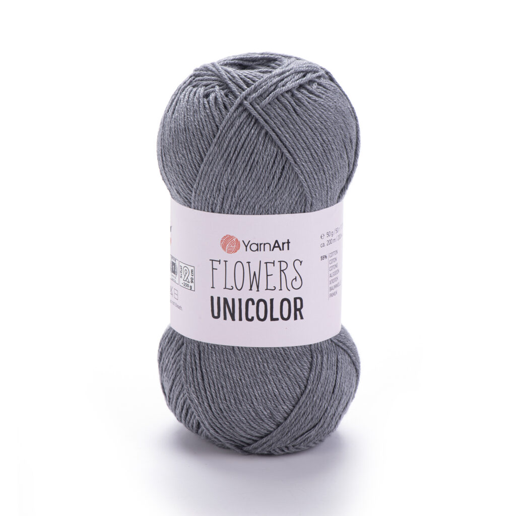 Włóczka YarnArt Flowers Unicolor 744 Średni Szary