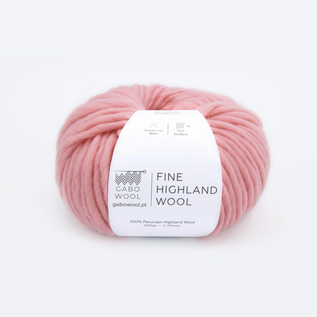 Włóczka Gabo Wool Fine Highland Wool 2244 Róż