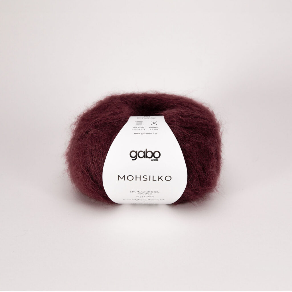 Włóczka Gabo Wool Mohsilko 4212 Burgund