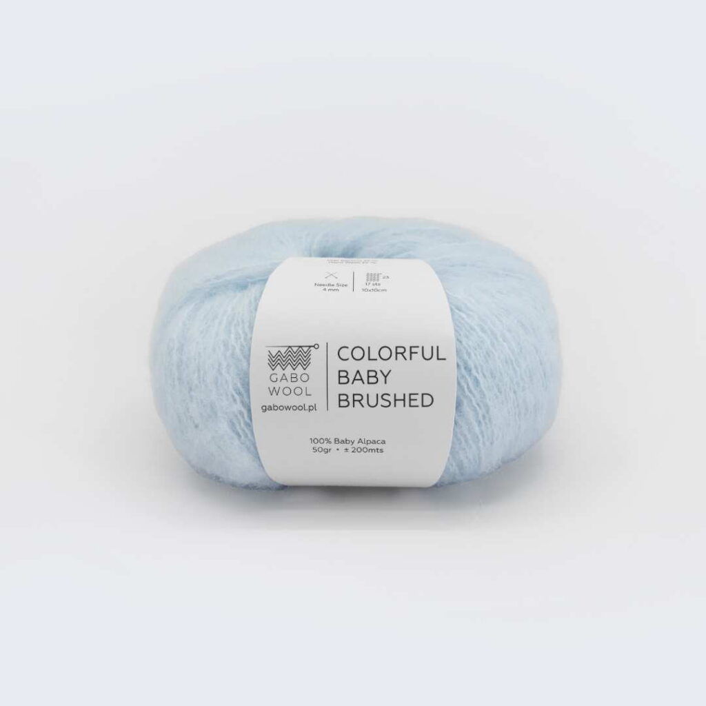 Włóczka Gabo Wool Colorful Baby Brushed 7457 Jasny Błękit