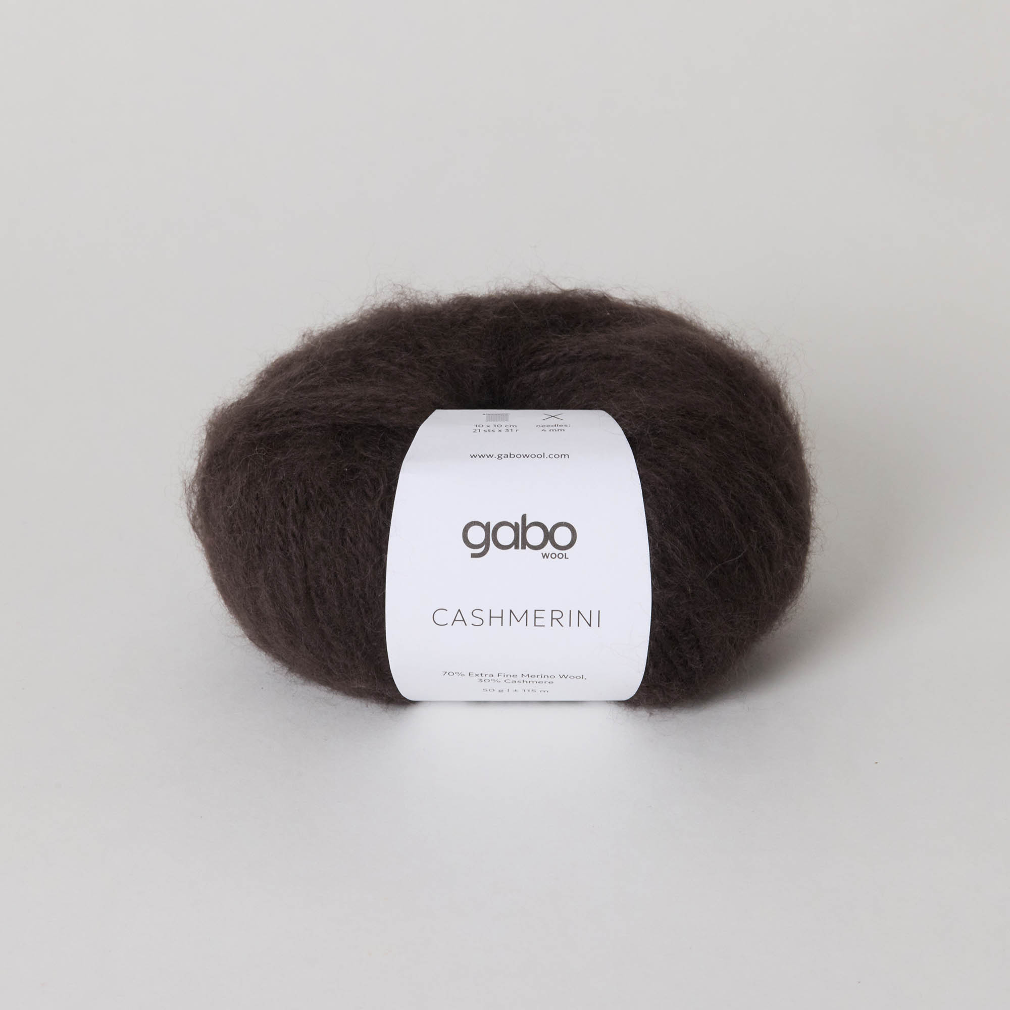 Włóczka Gabo Wool Cashmerini 5612 Gorzka Czekolada