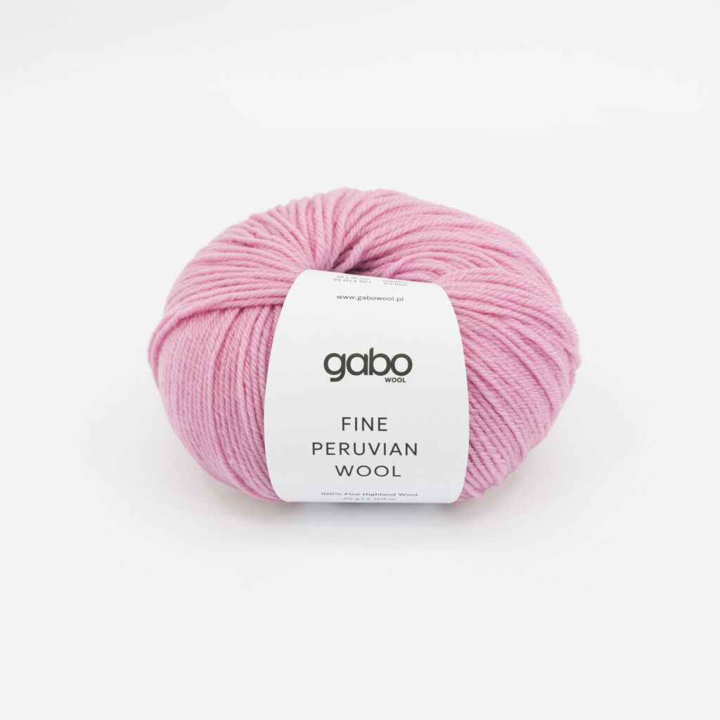 Włóczka Gabo Wool Fine Peruvian Wool 8716 Róż