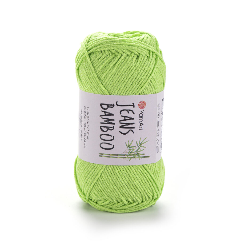 Włóczka YarnArt Jeans Bamboo 136 Zielone Jabłuszko