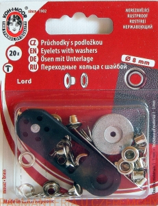 Oczka Kaletnicze Metalowe Lord Nikiel 8mm Koh-I-Noor