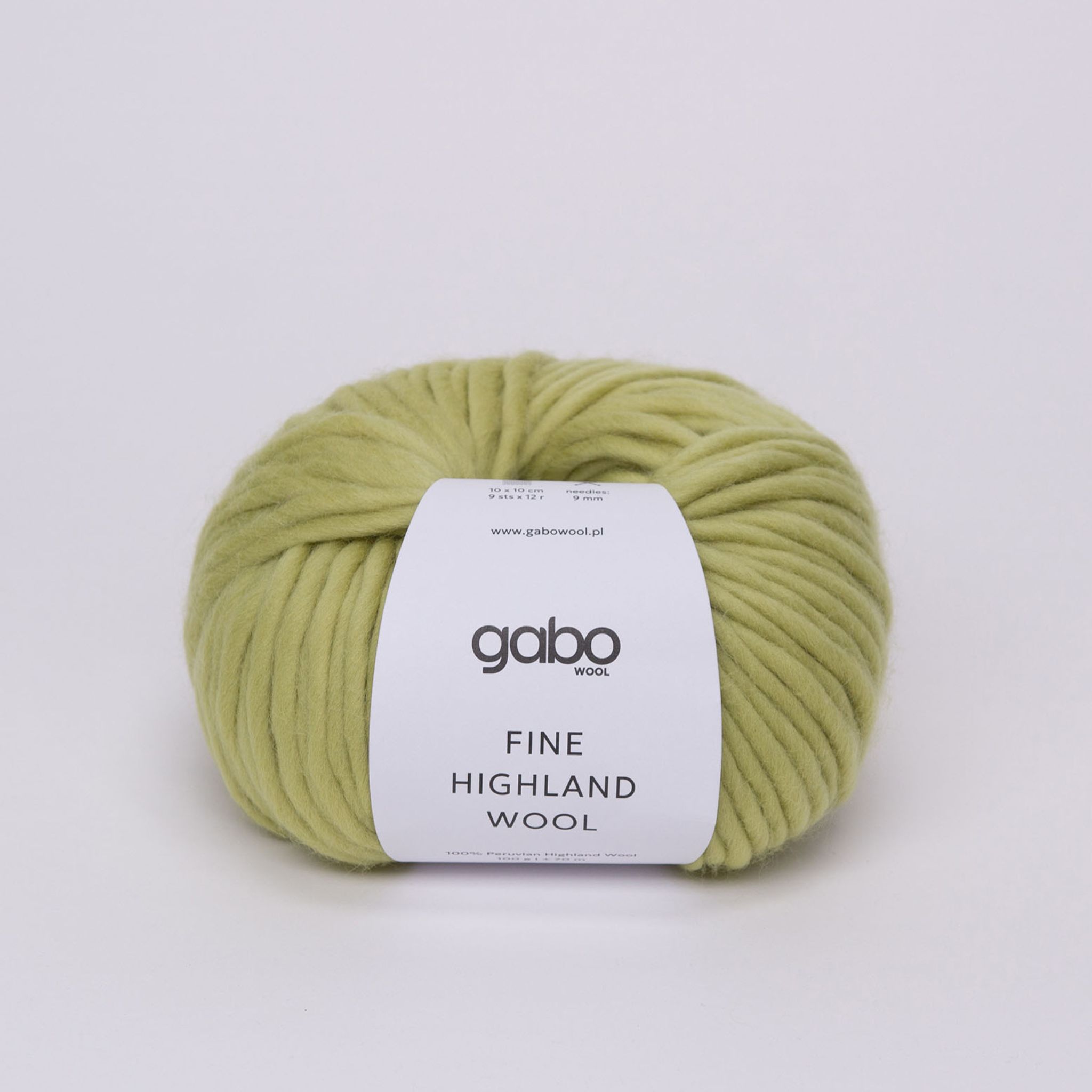 Włóczka Gabo Wool Fine Highland Wool 2477 Zielona Herbata
