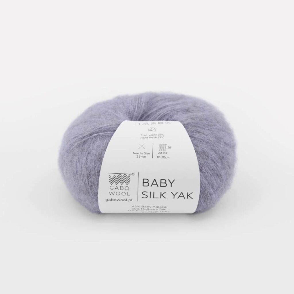 Włóczka Gabo Wool Baby Silk Yak 9741 Jasna Lawenda