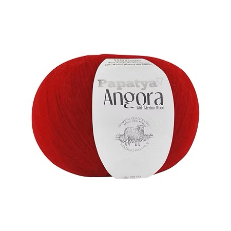 Włóczka Papatya Angora 3080 Czerwony