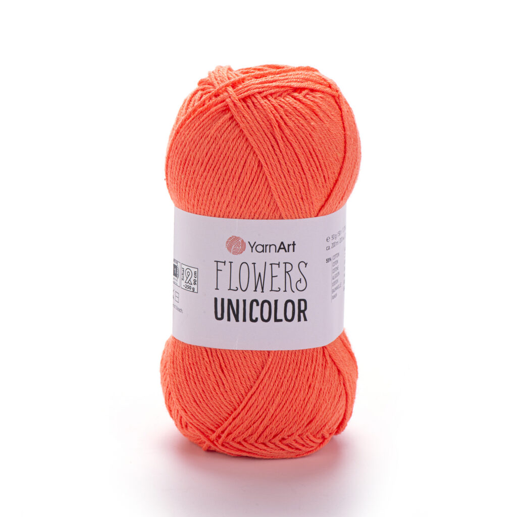 Włóczka YarnArt Flowers Unicolor 737 Pomarańczowy Neon
