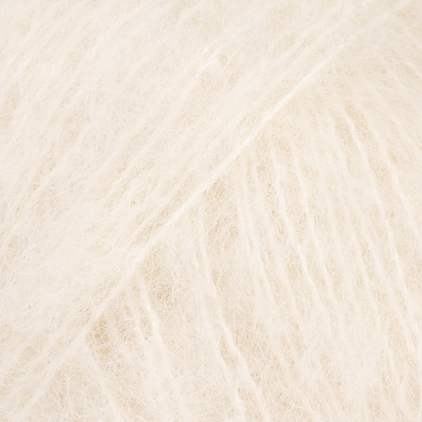 Włóczka Drops Brushed Alpaca Silk 01 Ecru