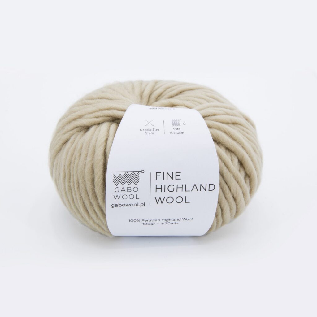 Włóczka Gabo Wool Fine Highland Wool 2402 Piasek