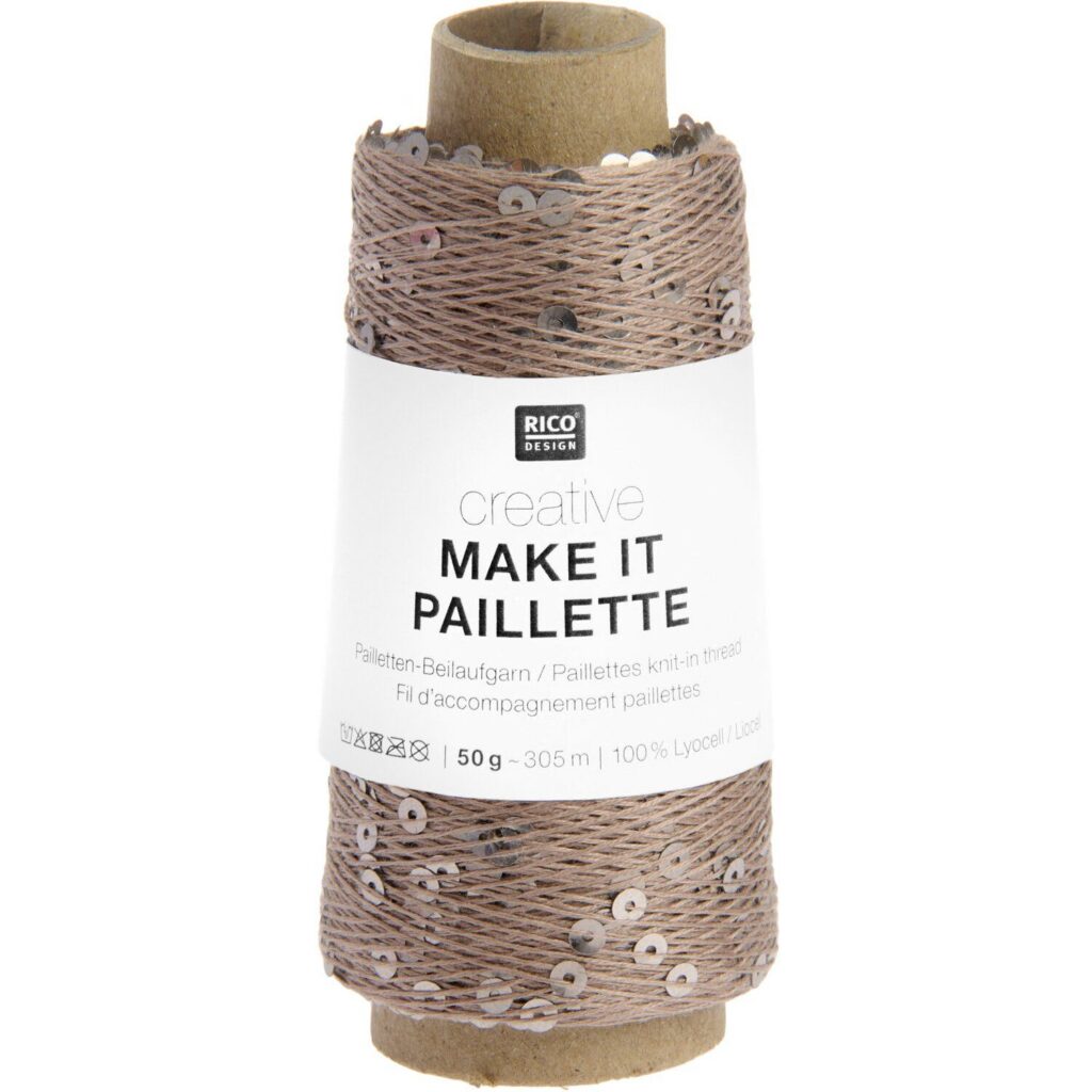 Włóczka Rico Design Creative Make It Paillette 009 Brąz