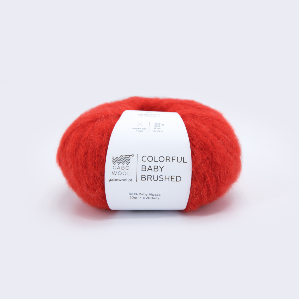 Włóczka Gabo Wool Colorful Baby Brushed 7383 Czerwony