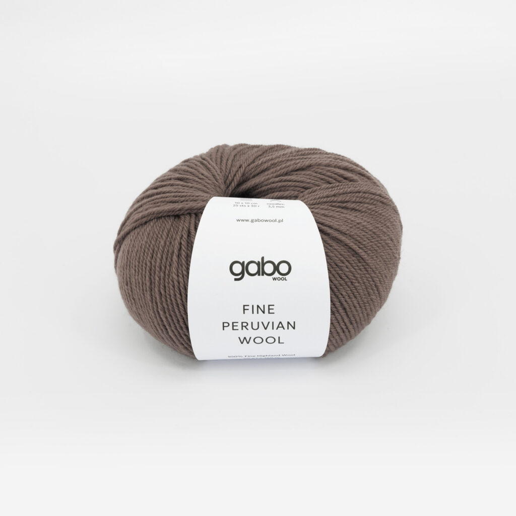 Włóczka Gabo Wool Fine Peruvian Wool 8308 Ziemisty Brąz