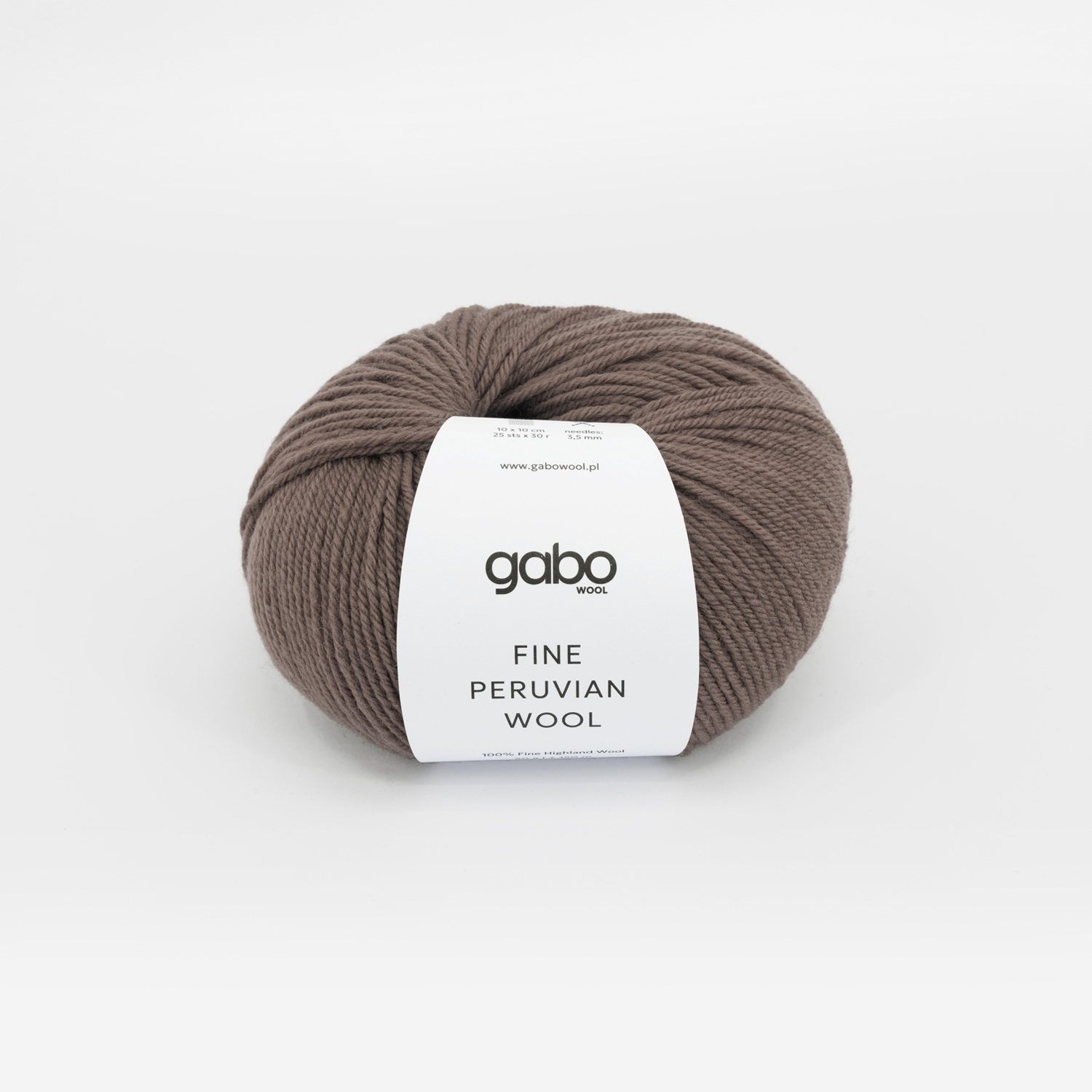 Włóczka Gabo Wool Fine Peruvian Wool 8308 Ziemisty Brąz