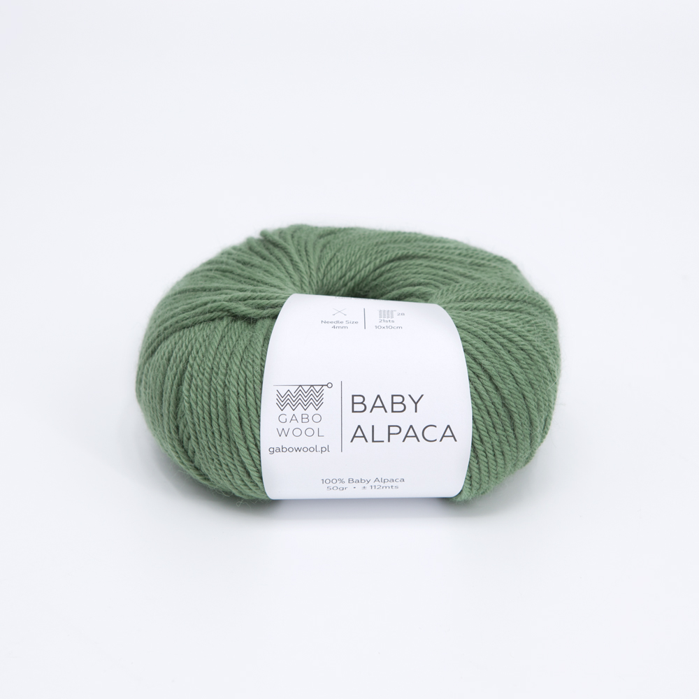 Włóczka Gabo Wool Baby Alpaca 1786 Ciemna Pistacja