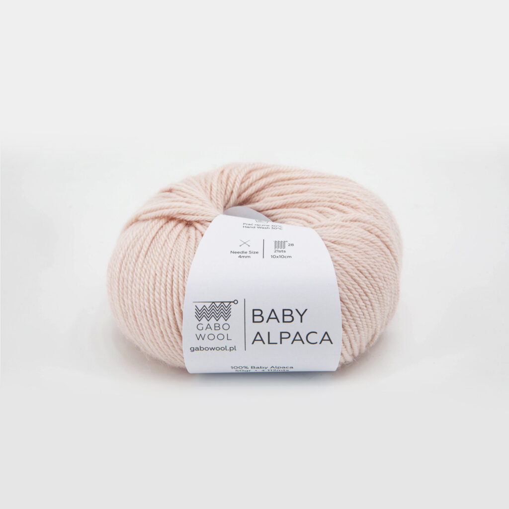 Włóczka Gabo Wool Baby Alpaca 9054 Pudrowy