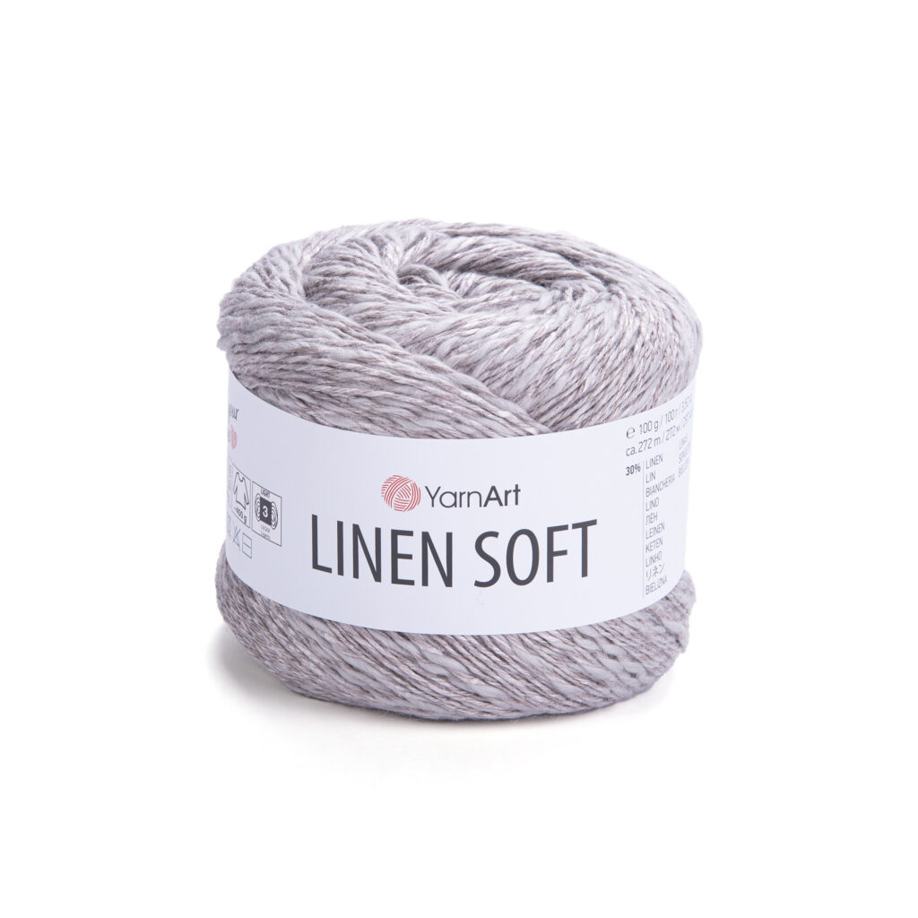 Włóczka YarnArt Linen Soft 7307 Szarobeżowy