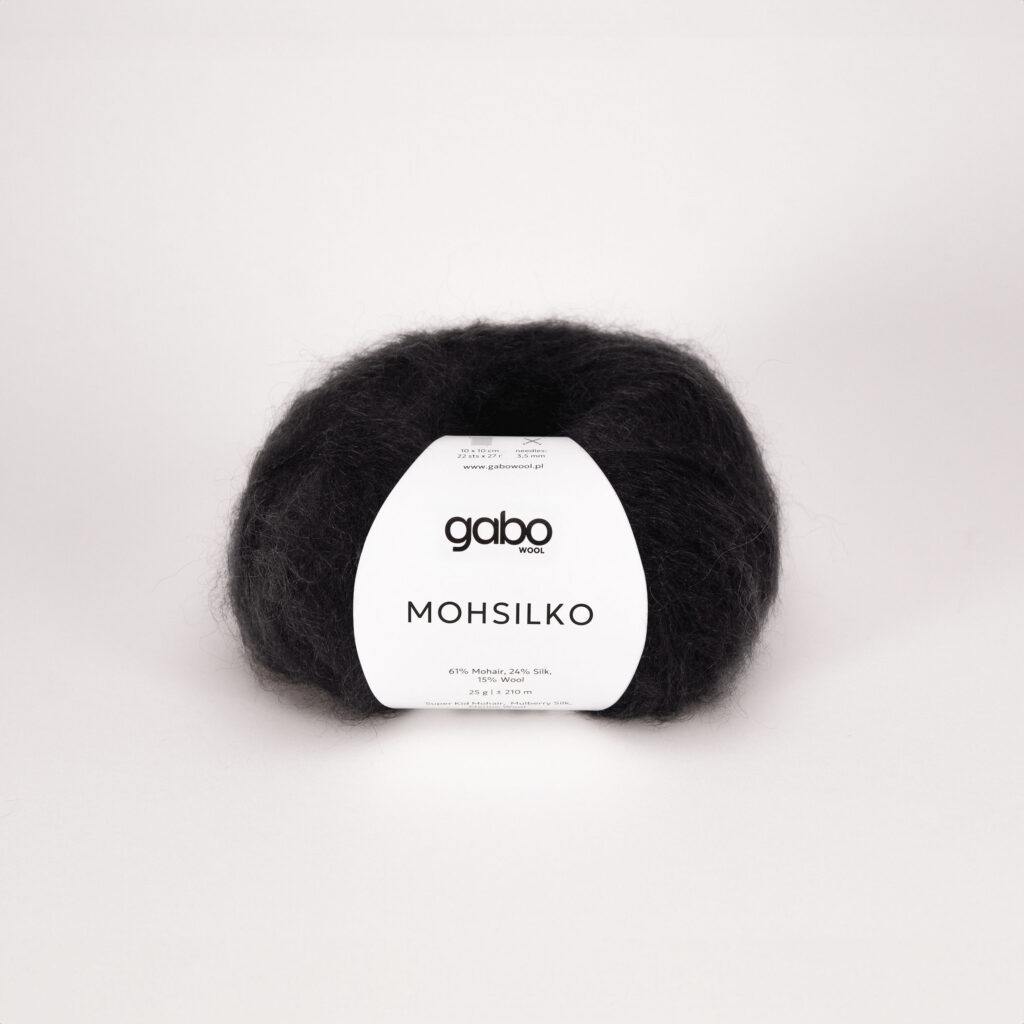Włóczka Gabo Wool Mohsilko 500 Czarny