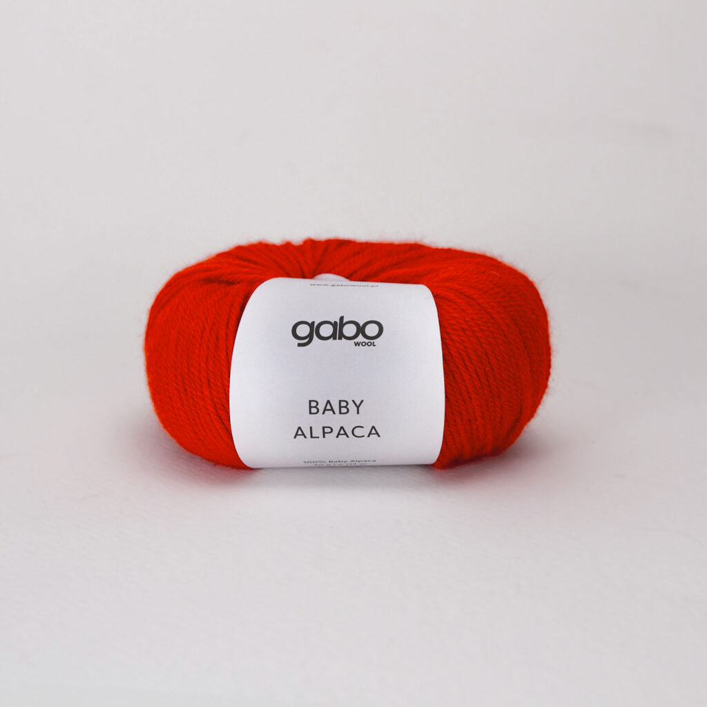 Włóczka Gabo Wool Baby Alpaca 1301 Szkarłatna Czerwień