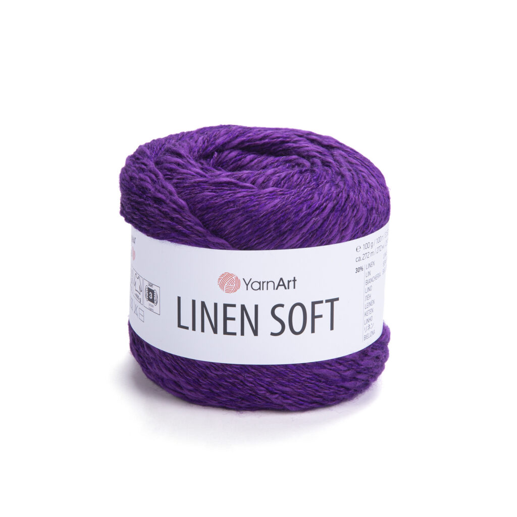 Włóczka YarnArt Linen Soft 7324 Fiolet