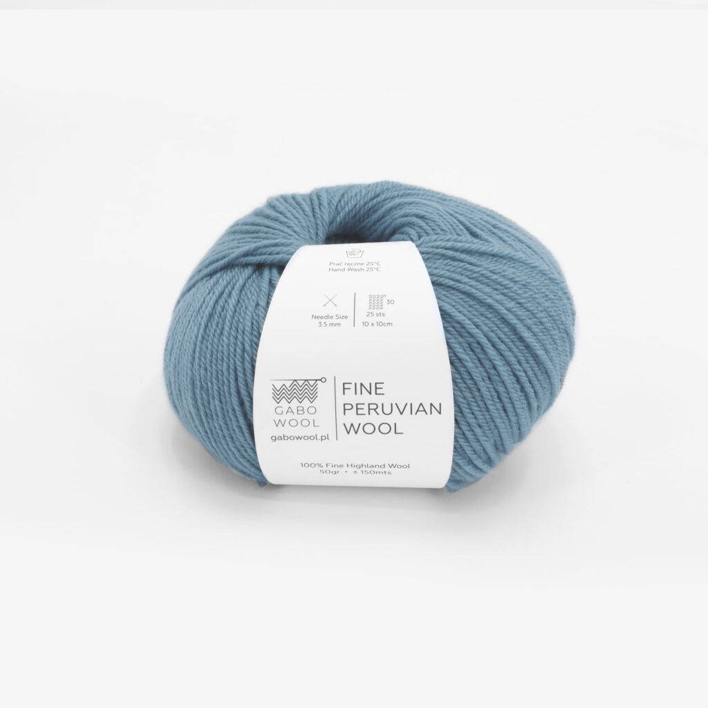 Włóczka Gabo Wool Fine Peruvian Wool 8060 Błękitny