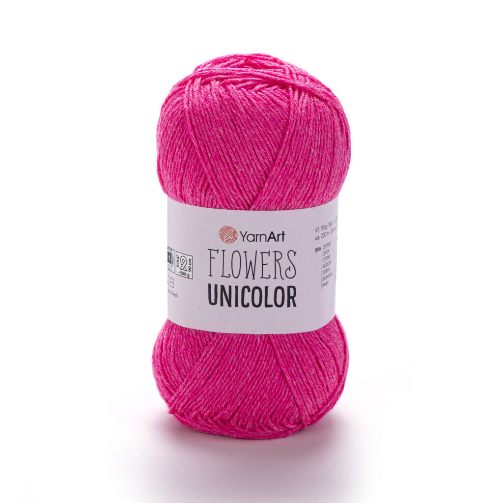 Włóczka YarnArt Flowers Unicolor 739 Różowy Neon