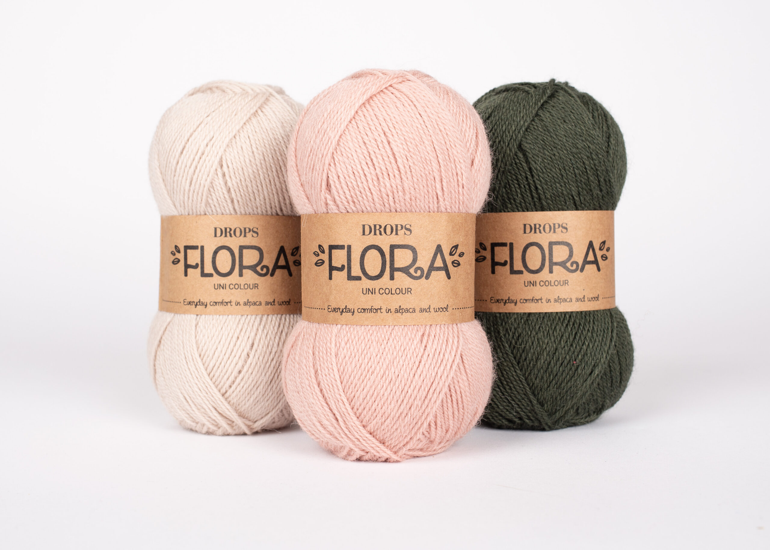 Włóczka Drops Flora 32 Ciemnozielony - obrazek 2