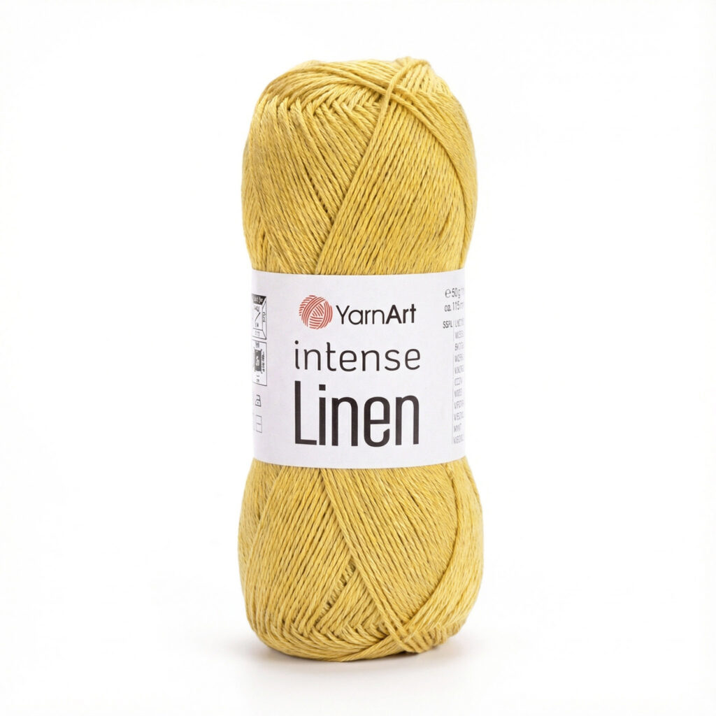 Włóczka YarnArt Intense Linen 4119 Musztarda