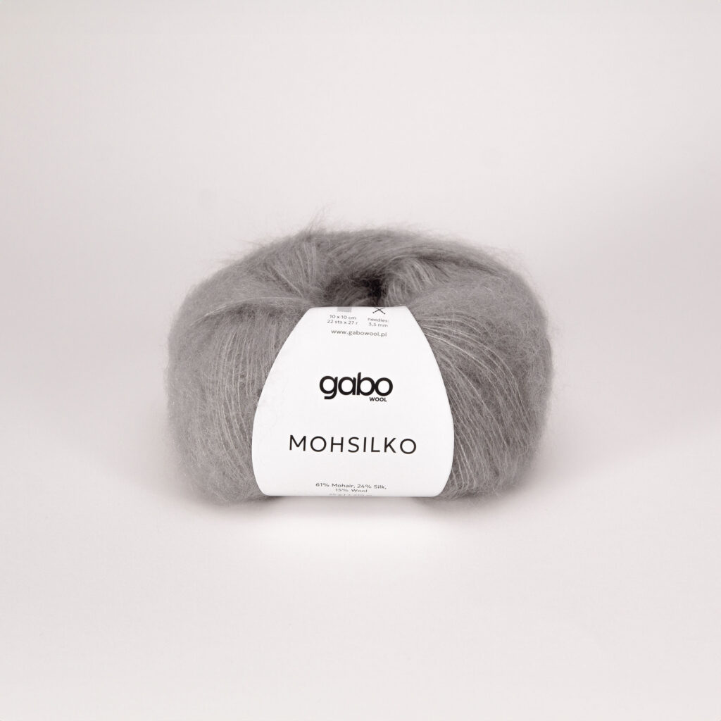 Włóczka Gabo Wool Mohsilko 4400 Szary Pył