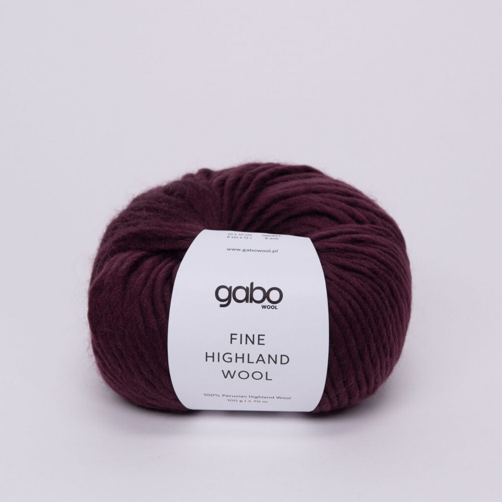 Włóczka Gabo Wool Fine Highland Wool 2910 Burgund
