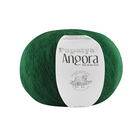 Włóczka Papatya Angora 6840 Butelkowa Zieleń