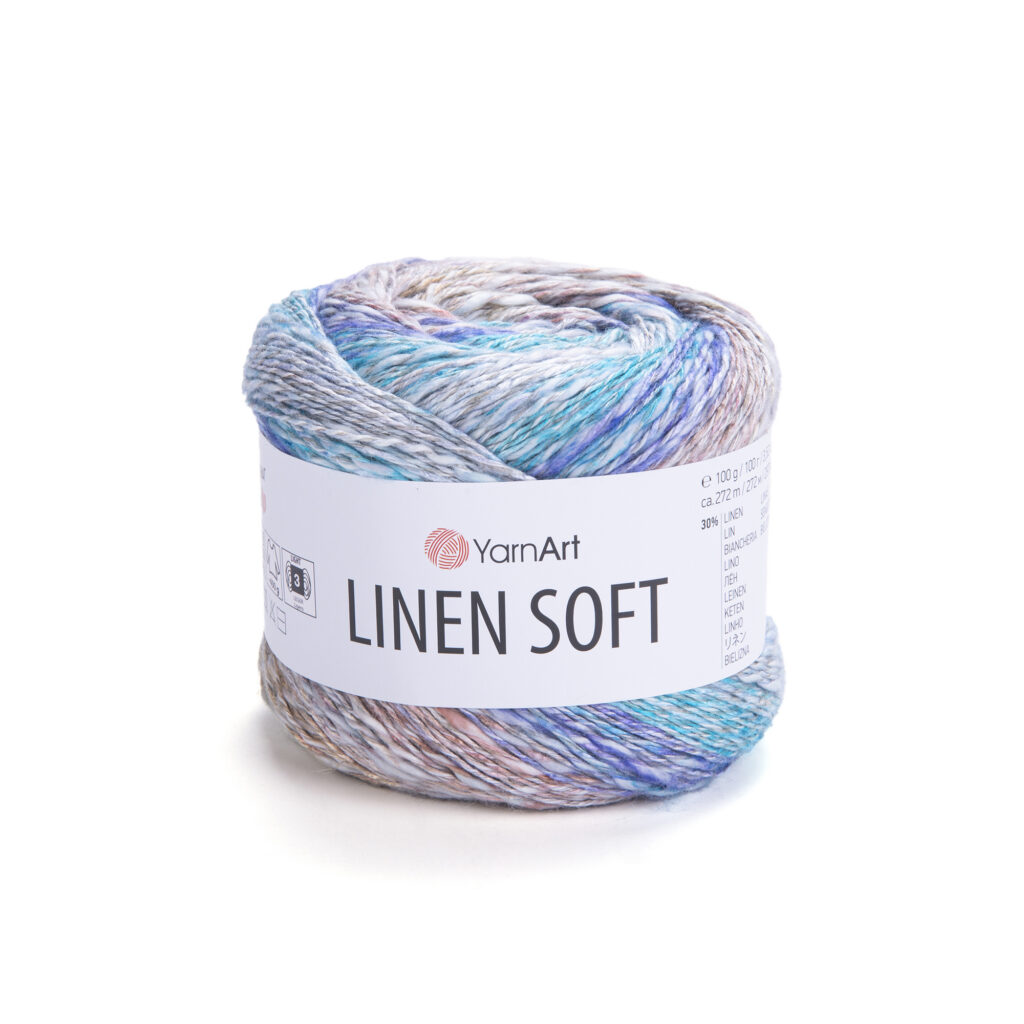Włóczka YarnArt Linen Soft 7402 Chłodny Mix